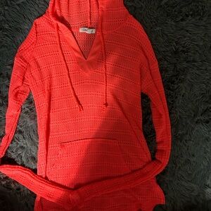 Aeropostle crochet hooded sweater